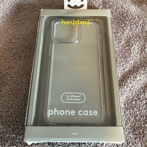 NIB heyday Clear IPhone Sase 15 Pro Max